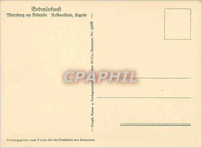 Interior da capela de Meersburg am Bodensee — editor Bodenseekunst, n° 6208 — Verso