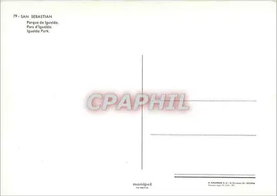 San Sebastián — Parque de Iguedo — editor Manipel, n°79 — Verso