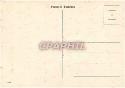 Porto — vista panorâmica com o Palácio da Bolsa, um barco a vela e uma rua noturna — editor Portugal Turístico — Verso