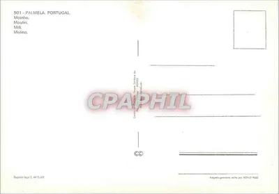 Moinho de vento em Palmela — Portugal — editor Tiziano Zanella 46, Porto — Verso
