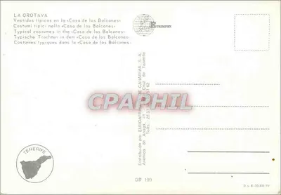 Kobiety w typowych strojach — Casa de los Balcones — Euroafrika de Canarias S.A. — Rewers