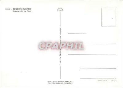 Puerto de la Cruz — Tenerife — editor Perla y Correa, S.L., n° 6065 — Verso