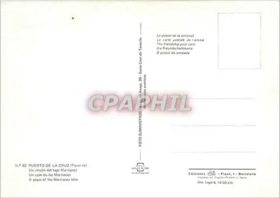 Un rincón del lago Martínez (Tenerife) — Puerto de La Cruz — Éditions Piqué, Barcelona — Rewers
