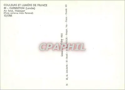 Capbreton (Landes) — vista aérea — Éditions Jean-Jaurès, Paris — Verso