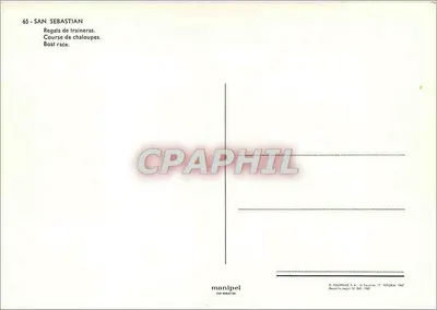 San Sebastián — Regata de traineras — editor Manipel, n°65 — Verso