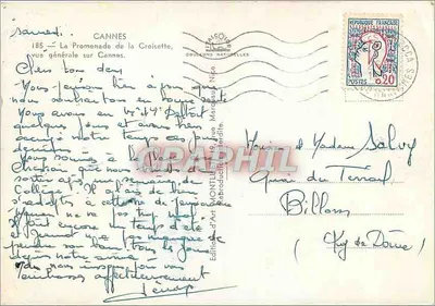Cannes — Promenada Croisette — Éditions d'Art Montluçon, nr 185 — Rewers