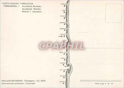 Rzymski Aquedukt — Costa Dorada, Tarragona — Foto kolor RAYMOND — Rewers