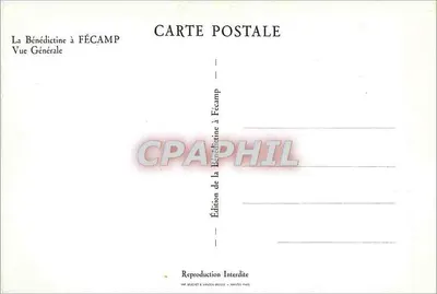 A Bénédictine em FÉCAMP — Vista Geral — Edição da Bénédictine em Fécamp — Verso