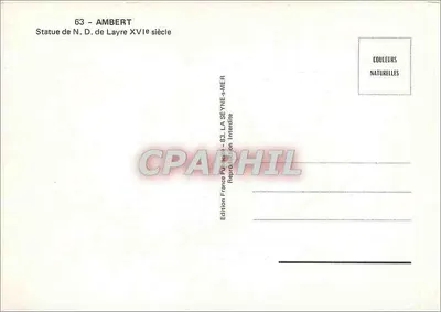 Statua NMP Layre — XVII wiek — Wydawnictwo LA SEYNE-S-MER — Rewers