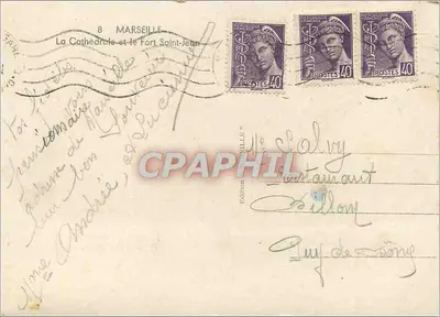 A Cegonha — Marselha, Catedral e Forte Saint-Jean — editor A Cegonha — Verso
