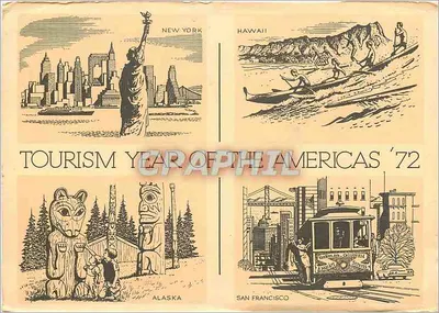Turismo Ano das Américas '72 — Nova Iorque, Havaí, Alasca, San Francisco — Graphphil