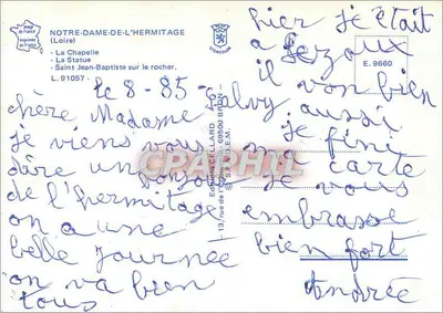 नौट्र-दम डे ल'हरमिटेज — चापेल डे ला सॉर्स, सेंट जॉन बैप्टिस्ट — एडिशन्स केलर्ड — पीछे