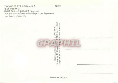 Hauteville-sur-Mer — Widok z powietrza wsi, mieszkaniach, grach i przyjęciu — Éditions Normandes Le Goubey — Rewers