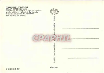 Praia de Omaha — Colleville St Laurent — Imprimerie Combier — Verso