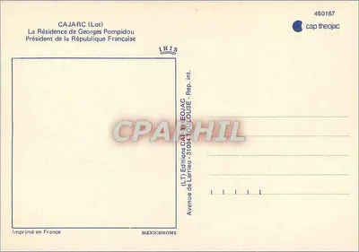 Cajarc : A residência de Georges Pompidou — Éditions Iris, Toulouse — Verso