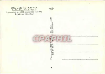 Albi — Bazylika św. Cecylii — szczegóły wnętrza — MOPY — Rewers