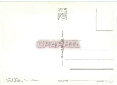 Plaza de España — Mérida — Edições Arribas — Verso