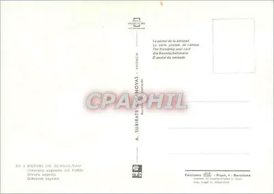 Gibraltar — Różne widoki Penón — A. Subirats Cas Novas, nr 1 — Rewers