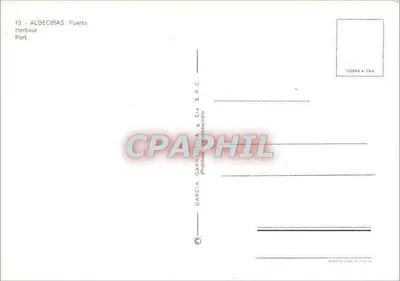 Algeciras — Porto e cais — editor García & Cie S.R.C. — Verso