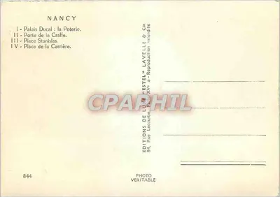 Nancy, Miasto Sztuki — Pałac Ducalny, Brama Craffe, Plac Stanisława, Plac Carrière — Rewers