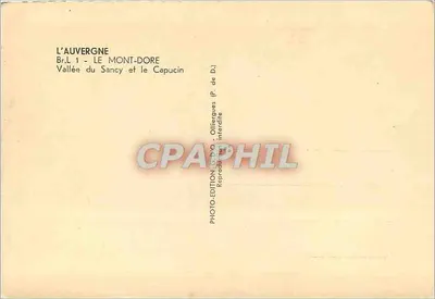 L'Auvergne — Vallée du Sancy et le Capucin — Br.L 1 — Édition Ollergues — Verso