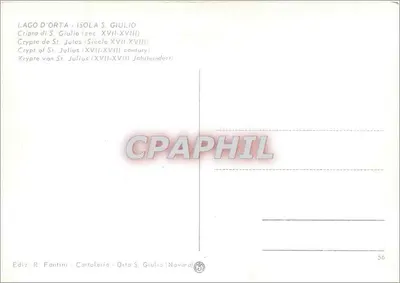 Krypta św. Julianna — Isola S. Giulio — Wydawca R. Fantini, n°56 — Rewers