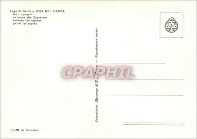 Lago di Garda – Riva del Garda — między cypresami — Brunner & C. Torino — Rewers