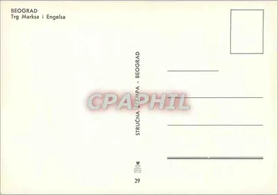 Praça da Revolução — Belgrado — editor Stručna štampa, n°29 — Verso
