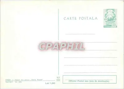 Pitești — Vista do parque da « Vasilie Roată » — Verso