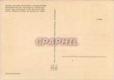 Zakładana sypialnia — Hindeloopen — Wydawca: Muzeum Hidde Nijland Stichting, nr C 0109 — Rewers