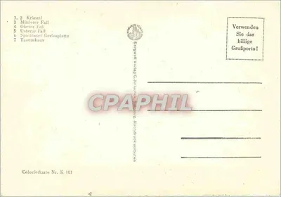 Krimml — widok panoramyczny i wodospady — Bergwelt Verlag G. Ulrichs, Salzburg — Rewers