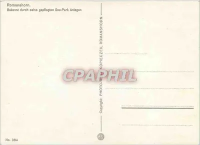 Romanshorn — Lago de Constança — Photo-We-Ko pieczek, n° 384 — Verso
