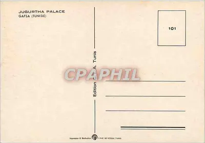 Palácio de Jugurta — Gafsa (Tunísia) — Edição C.A. Tunis — Verso