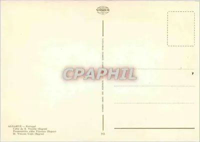 Cabo São Vicente — farb na skałach — COMER nr 592 — Rewers