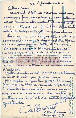 Widok z Montpellier — Katedra i dachy — wydawca Rella — Rewers