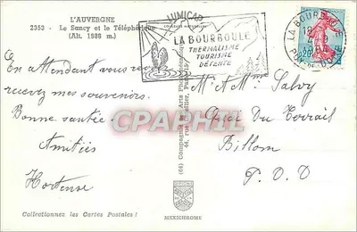 Le Sancy e o Teleférico — La Bourboule — editor IRIS — Verso