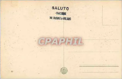 Milão - Piazza del Duomo — editor G. Gargiulo, n° 61 — Verso