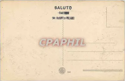 Milão - Duomo - Particular — editor Saluto - Gabcik — Verso
