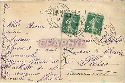 Le Sancy, vista tirada perto da Cascata do Serpente (1886m) — Nos Sites d'Auvergne — E.A. n°770 — Verso