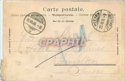 Część drogi pocztowej z Weesen do Amden — Édition Photoglos Co Zürich n°4102 — Rewers