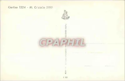 Cortina d'Ampezzo — widok panoramiczny z górami na tle — M. Cristiello 3199 — Rewers