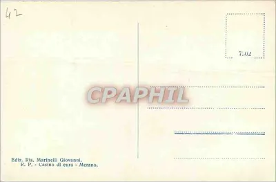 Widok MERANO w kierunku doliny Venosta — wydawca Ris. Marinelli Giovanni, nr 42 — Rewers
