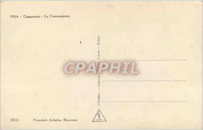 Pisa - Camposanto - La Conversazione — Ségrame d'Arte, n° 70512 — Verso