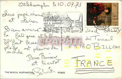 Littlehampton — praia lotada — Golden & Sunshine, Sussex — Verso