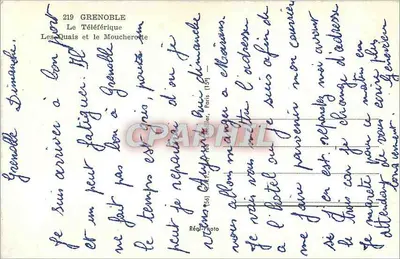Grenoble — O Teleférico e o Mouchevot — Cap — Verso