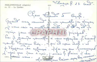 Philippeville (Algérie) — Kasyno — Wydawca Cœuleurs Naturelles — Rewers