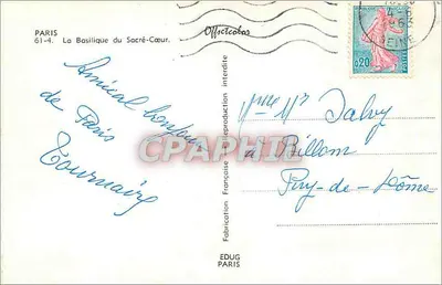 Sacre-Cœur de Paris — vue panoramique — Édug Paris, n° 61-4 — Rewers