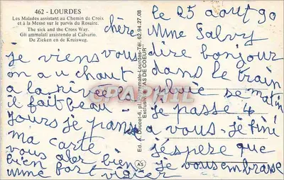 Lourdes — Ścieżka Krzyża i Mszę Szósta — Wyd. A. Doucet, nr 462 — Rewers
