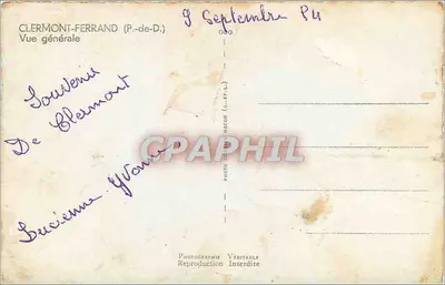 Clermont-Ferrand (P.-de-D.) — Algemene uitzicht — Fotografie HACOR (S.-ET-L.) — Achterkant