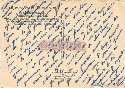 Dwie młode kobiety przy fontannie Świętej Barbary — Fontaüet (Morbihan) — Éditions Baby, n°20 — Rewers